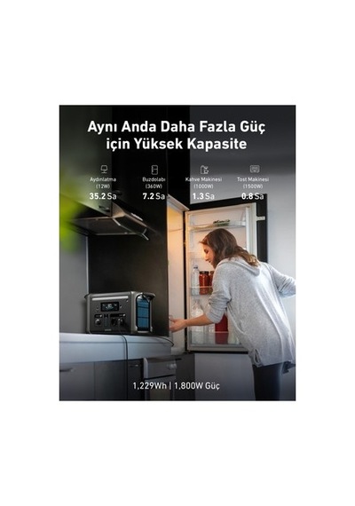 1536wh Taşınabilir Güç Kaynağı, 1800w Güç Kapasitesi