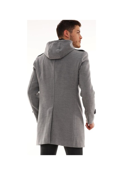 Plt8401 Dewberry Erkek Palto-gri Gri