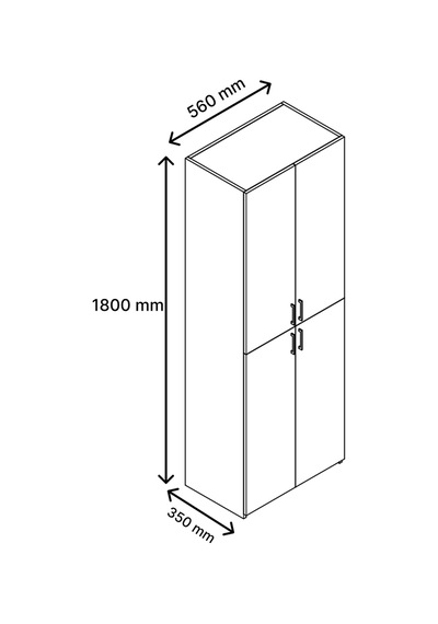 Tamamı Mdf Çok Amaçlı Mutfak Banyo Kiler Beyaz