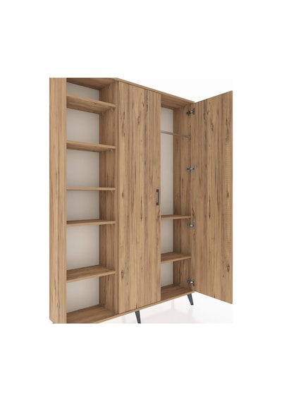 Arges Dolap 7 Raflı 2 Kapaklı Tek Askılı 132x30x195 Çam-çam/çam Çam Arges Dolap 7 Raflı 2 Kapaklı Tek Askılı 132x30x195 Çam-çam/çam Çam