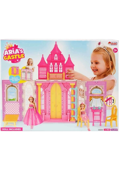 Aria Nın Şatosu Prenses Oyun Seti Katlanabilir Taşınabilir Şato Ve Prenses Bebek