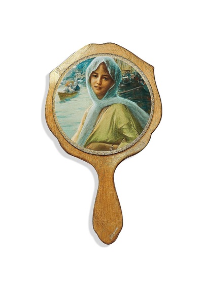 Pasabahce Göksu Sefası El Aynası 17x29 Cm - 1 Adet Cok Renkli