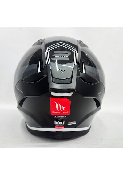 Mt Stinger 2 Tron B12 Şefaf Vizörlü V-28B Kask Siyah Parlak Renk