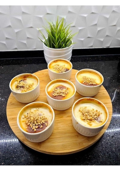 Nurev Porselen Lüx Sufle Ve Kek Fırın Kabı Kasesi 6 Lı Özel Şık Desenli 170 Cc 8509300100-9 Porsele