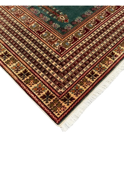 El Dokuma Sıfır Bünyan Halısı Seccade 118x185 Su Yeşili Namazlık