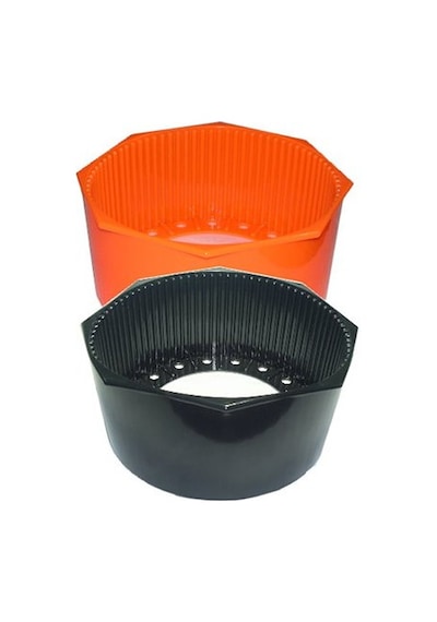 Kraken Tüp Altlık Tas 184MM. Düz. Plastik Siyah - Turuncu