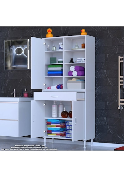 Eliusta Funci Beyaz Renk G:80 Cm Banyo Dolabı 3 Kapaklı 7 Raflı Dolap 80x173x32,5 Cm Boyutlarında Dolap Beyaz Eliusta Funci Beyaz Renk G:80 Cm Banyo Dolabı 3 Kapaklı 7 Raflı Dolap 80x173x32,5 Cm Boyutlarında Dolap Beyaz