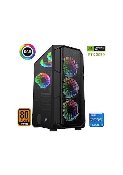 Xaser XSR652 i5-11400F 32 GB 1 TB M.2 NVMe SSD 6 GB RTX3050 Free Dos Masaüstü Oyuncu Bilgisayarı