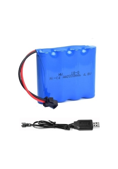 4.8 v 1800 Mah Oyuncak Araba Bataryası Ve Usb Şarj Kablosu