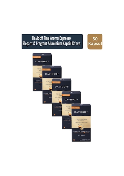 Davidoff Fine Aroma Espresso Elegant & Fragrant Kapsül Kahve 5 x 10'lu