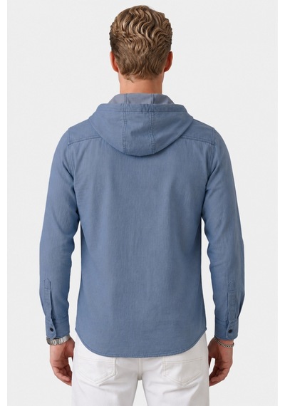 Deep Sea Deepsea Koyu Mavi Kapüşonlu Likralı Kot Gömlek Slim Fit Çıt Çıt Kapamalı Erkek Gömlek 2300396 Deep Sea Deepsea Koyu Mavi Kapüşonlu Likralı Kot Gömlek Slim Fit Çıt Çıt Kapamalı Erkek Gömlek 2300396