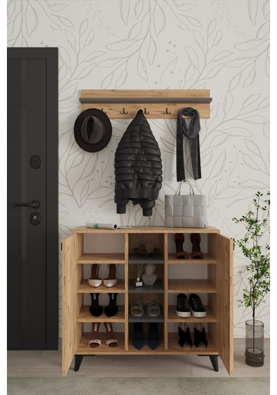 Akasya 2 Kapaklı Ayakkabılık, Vestiyer, Portmanto, Askılık, 90 Cm, Atlantik Çam - Antrasit Atlantik Çam - Antrasit Akasya 2 Kapaklı Ayakkabılık, Vestiyer, Portmanto, Askılık, 90 Cm, Atlantik Çam - Antrasit Atlantik Çam - Antrasit