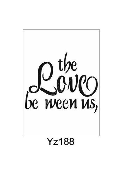 Yazı Desenler Stencil Şablon 25X25 Yz-188