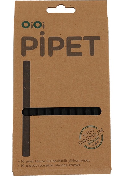 Silikon Pipet 10'lu Bitter Black 1 Adet Çok Renkli