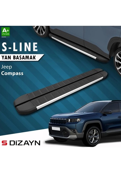 S-dizayn Jeep Compass 3 S-line Aluminyum Yan Basamak 193 Cm 2025 Üzeri A+ Kalite