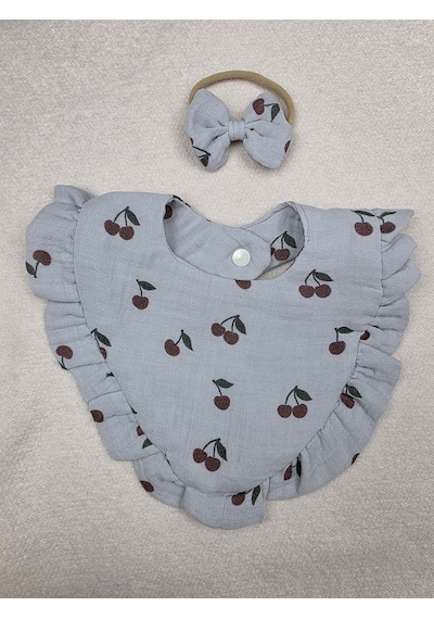 Venedy's Terra Cherry Mama Önlüğü Set Açık Gri