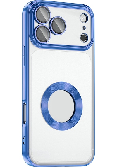 Apple Uyumlu iPhone 17 Pro Max Kılıf Kamera Korumalı Logo Gösteren Zore Omega Kapak - Lila Lila