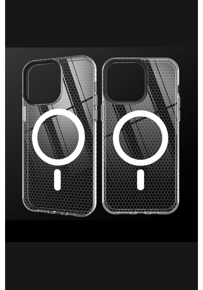 Apple İphone Uyumlu 14 Pro Kılıf Beta Magneticsafe Silikon - Şeffaf Çok Renkli