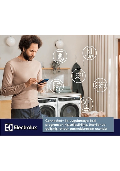 Electrolux EW8F7417QT 800 Serisi Ultracare 10 KG 1400 Devir Wİ-Fİ Inverter Çamaşır Makinesi