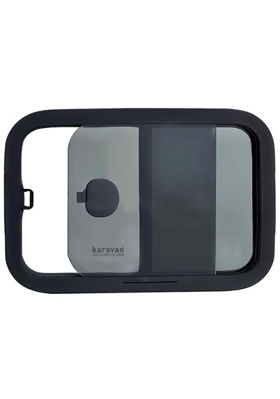 Sürgülü Karavan Camı 50x30cm Oval Köşe Yerli-69 Çok Renkli