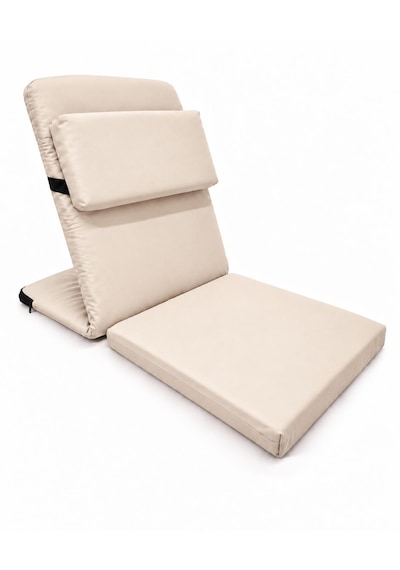 Meditasyon Sandalyesi İlave Yastıklı Backjack Xl Yoga, Nefes, Meditasyon Sandalyesi Duck Kumaş Krem