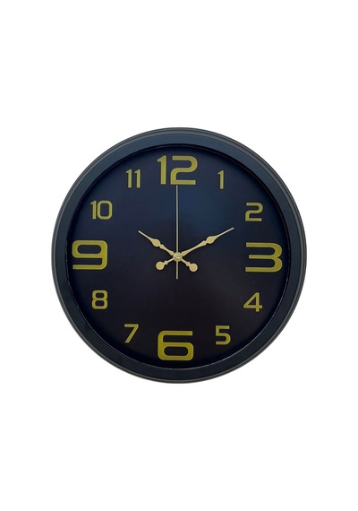 Prime Black 40 Cm Metal Modern Tasarım Duvar Saati Diğer