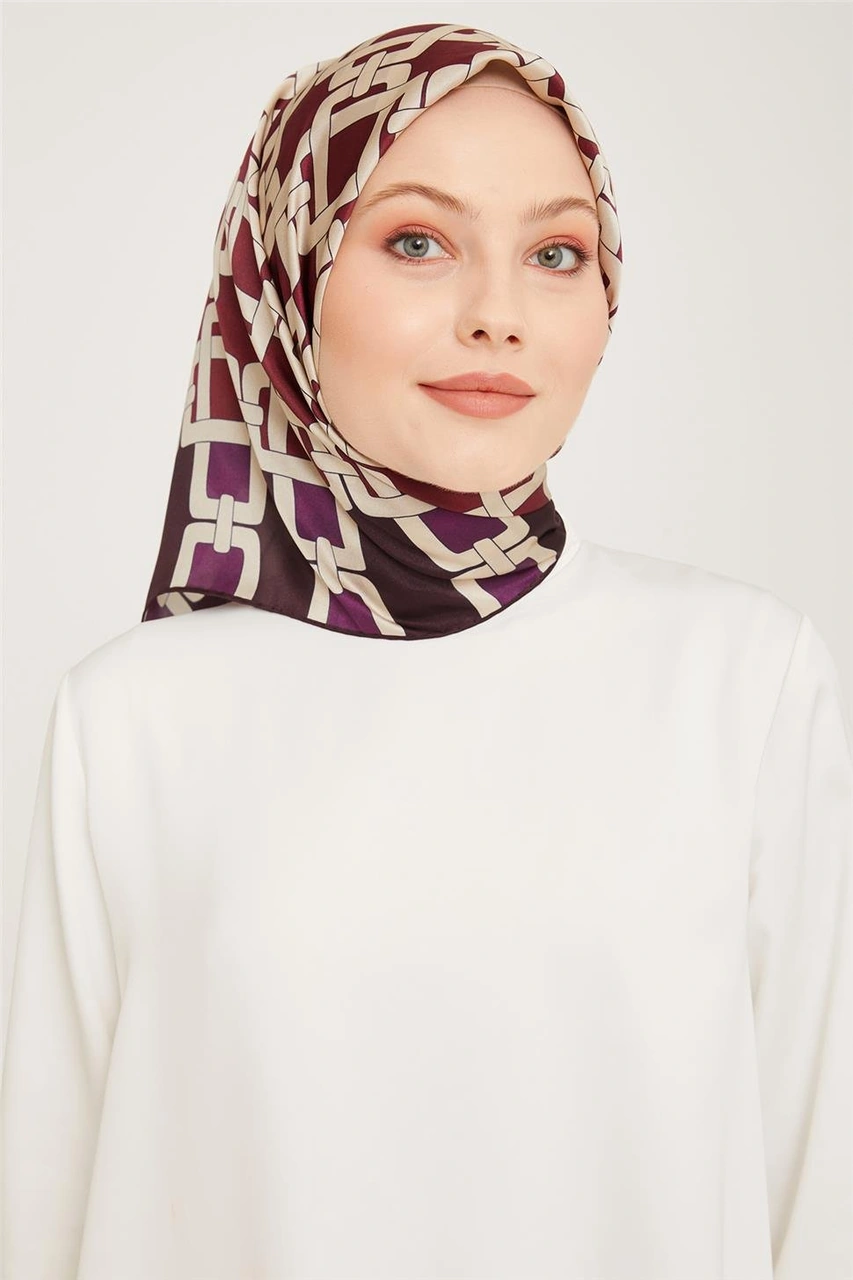 Armine Twill İpek Eşarp 23ka9007 33 54 Bordo
