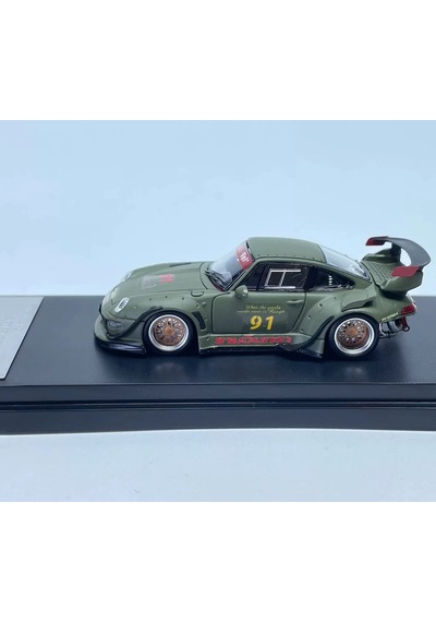 Street Warrior 1/64 Porsche 911 964 Rwb Matte Green 91