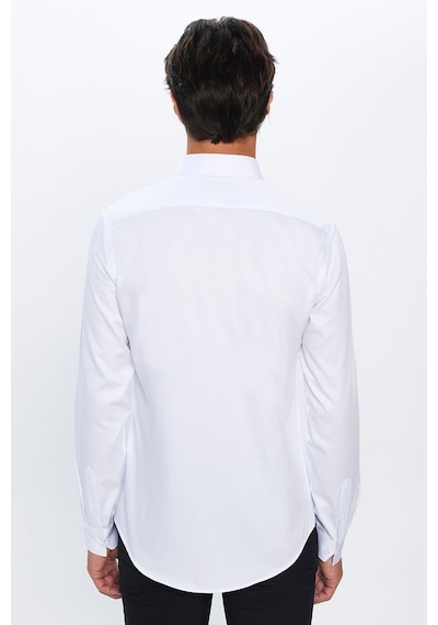 Tudors Erkek Slim Fit Dar Kesim Uzun Kollu Pamuk Premium Seri Beyaz Gömlek-31634-beyaz Beyaz