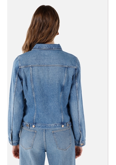 Colins Dar Kesim Kadın Mavi Jean Ceket Denim