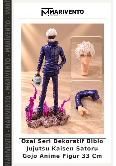 Özel Seri Dekoratif Biblo Jujutsu Kaisen Satoru Gojo Anime Figür 33 Cm