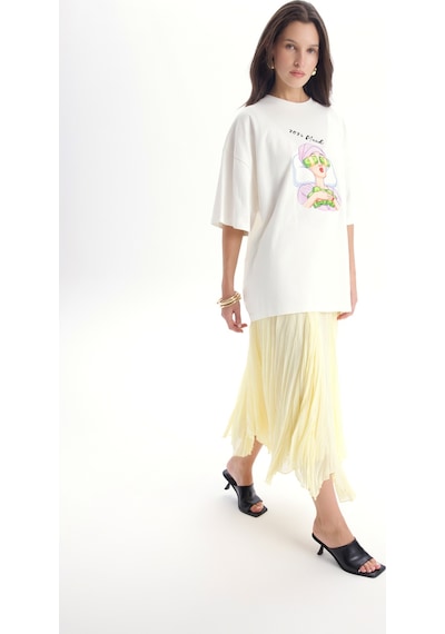 Mai Studıos Mai Studios Co. Mood Oversize Beyaz T-shirt BEYAZ