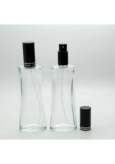 Parfüm Şişesi 100 Ml 5 Adet Siyah Kapak Metal Valf Eyfel Boş Şişe