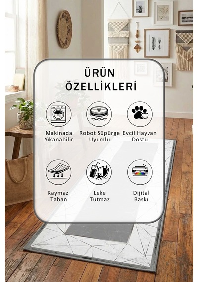 Ehl-43 Yıkanabilir Yolluk Mor