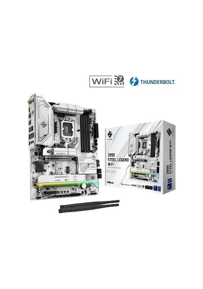 Asrock Z890 Steel Legend Wifi Atx Anakart Intel Lga1851, Ddr5, Gen5 M.2 Ssd, 8k 60hz Hdmı, Wifi 7 Anakart