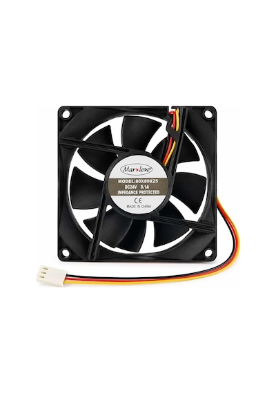 80x80x25 Dc Fan 8cm 24v 3p 0.10a 3 Uçlu 12v 18411274