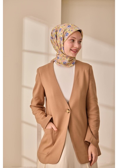 Silk Home Soft Eşarp 73092-25 Yavruağzı, Sarı, Mavi, Vizon