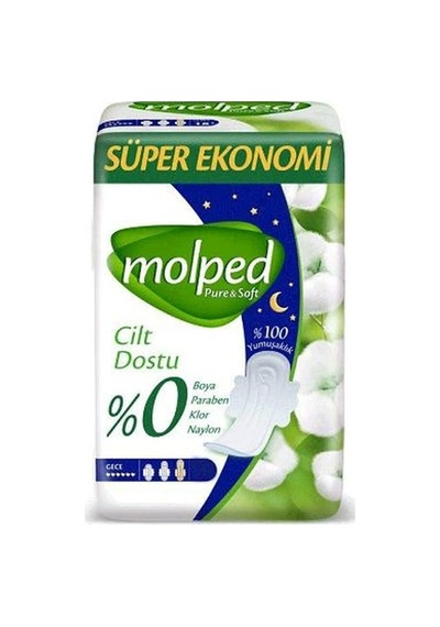 Molped Pure & Soft Gece Hijyenik Ped 24 x 16'lı