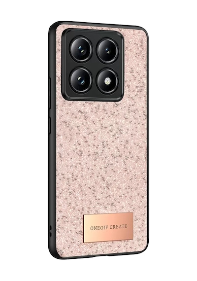 Onegif Xiaomi Mi 14t Pro Uyumlu Bright Simli Kapak - Pembe