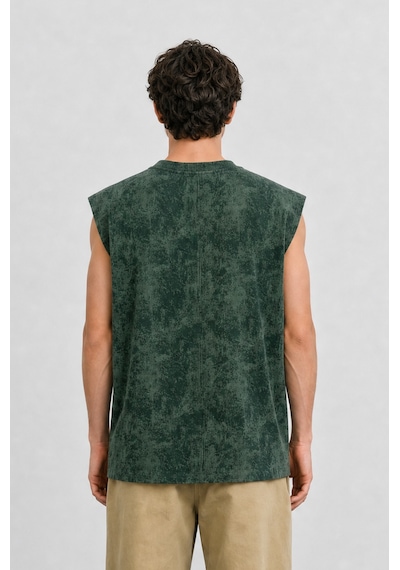 Respire Erkek Yıkamalı Tank Top Atlet Nefti