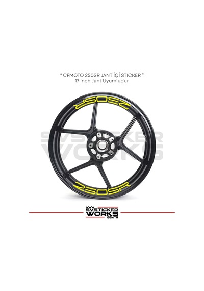 Cfmoto 250sr Sticker Jant İçi Yazı 8li Sticker Set Diğer