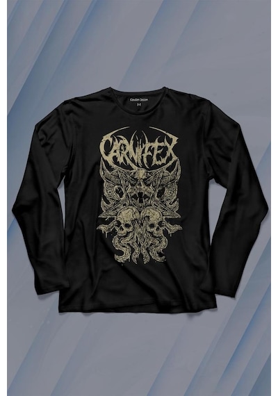 Carnifex Rock Ghotic Black Metal Death Musicmüzik Uzun Kollu Tişört Baskılı T-shirt 001