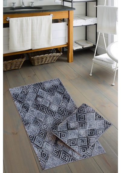 Welsoft Vintage Bambo Klozet Takimi 2 Pcs gri