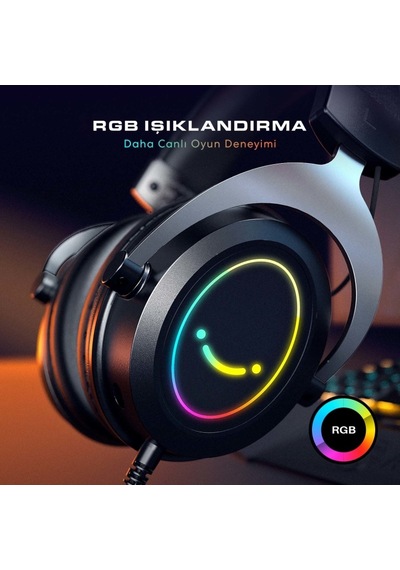 Fifine Ampligame H3 Mikrofonlu Rgb Oyuncu Kulaklığı