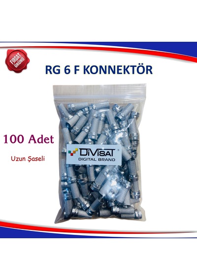 Divisat Rg6 F Konnektör - 100 Adet