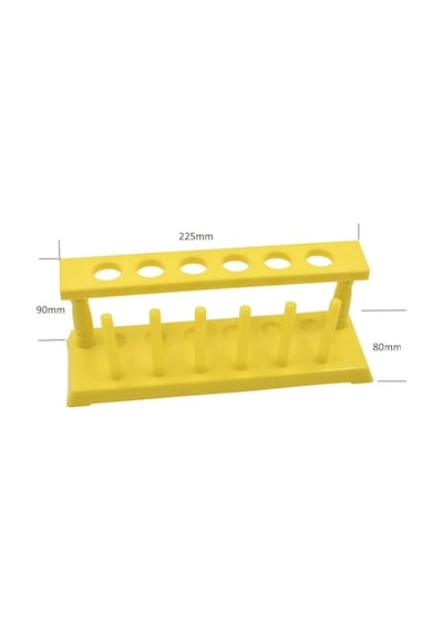 Deney Tüpü Standı 22 Mm - Plastik- 6 Kurutma Mandalı