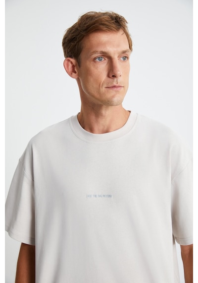 Grımelange Rıver Erkek Oversize Fit Bol Kesim Nakış Işlemeli Basic Örme Taş Rengi T-shirt Taş Rengi Grımelange Rıver Erkek Oversize Fit Bol Kesim Nakış Işlemeli Basic Örme Taş Rengi T-shirt Taş Rengi