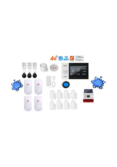 Akıllı Güvenlik Alarm Sistemleri Güneş Enerjili Dış Siren Ve Pet Uyumlu Orta Plus