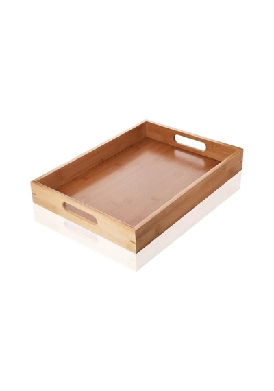 Tr Bambu Dikdörtgen Sunum Tepsi 35x25x6 Cm, Sofra Tepsisi, Çay Tesisi Diğer