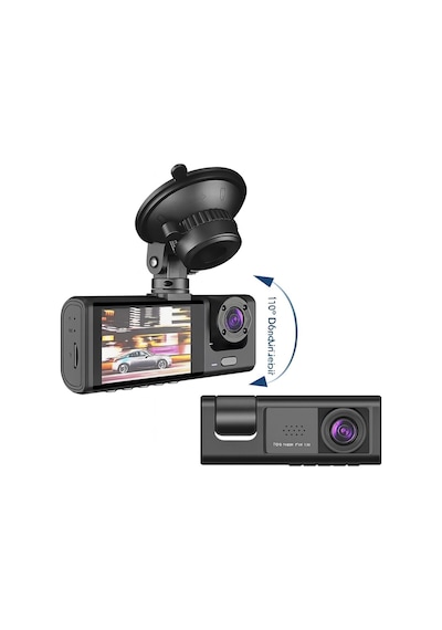Üç Kameralı Wi-fi Araç İçi Güvenlik Kamerası G-sensor 1080p Hd Gece Görüşlü - 771632804
